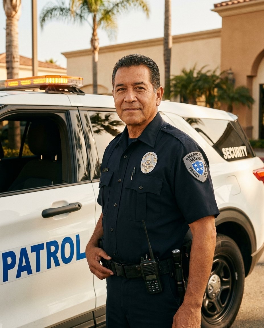 Founder Don Peterson at an Americal Patrol property in Oxnard, CA