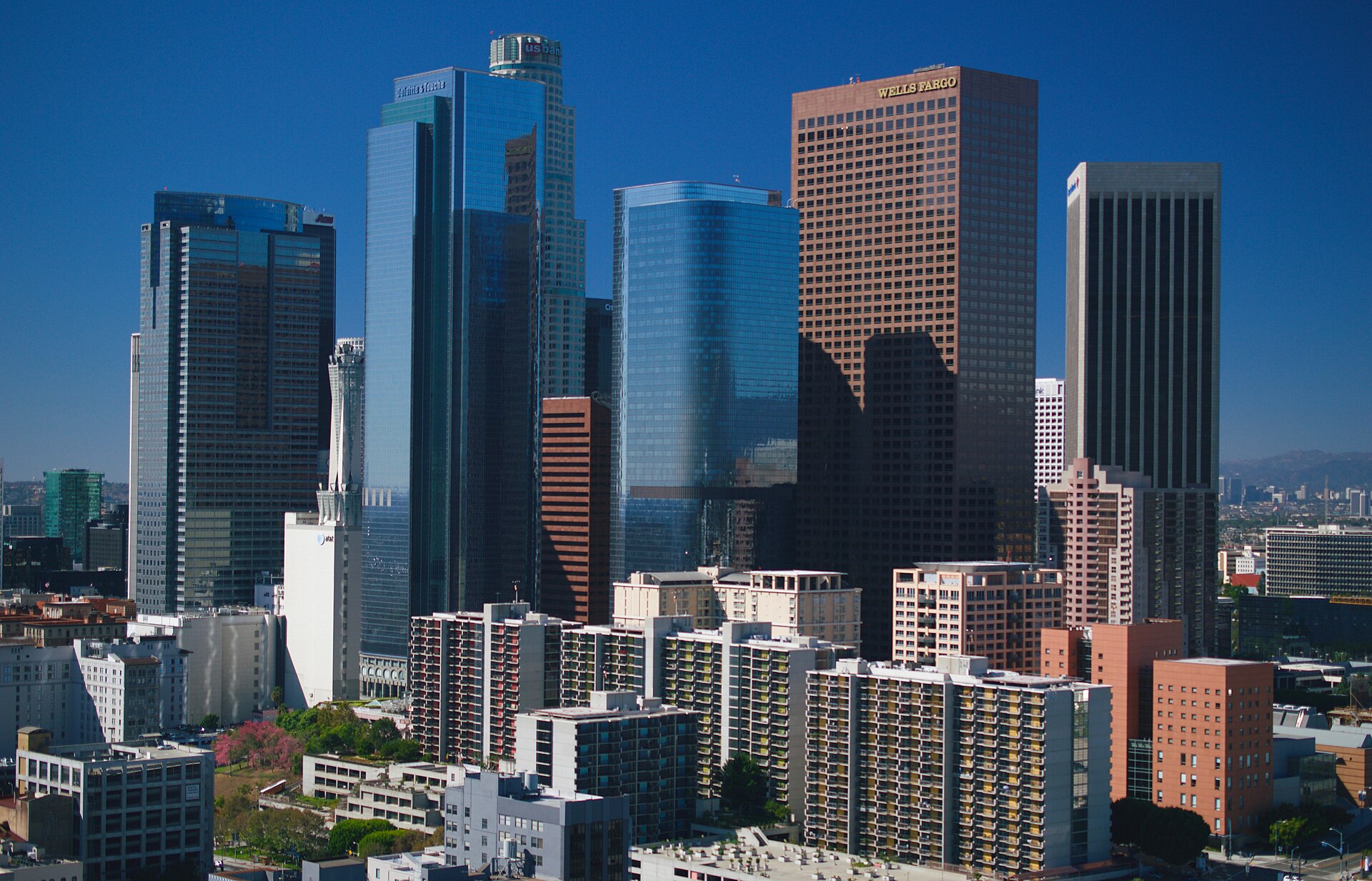 Americal Patrol security officer on patrol in Downtown Los Angeles, California